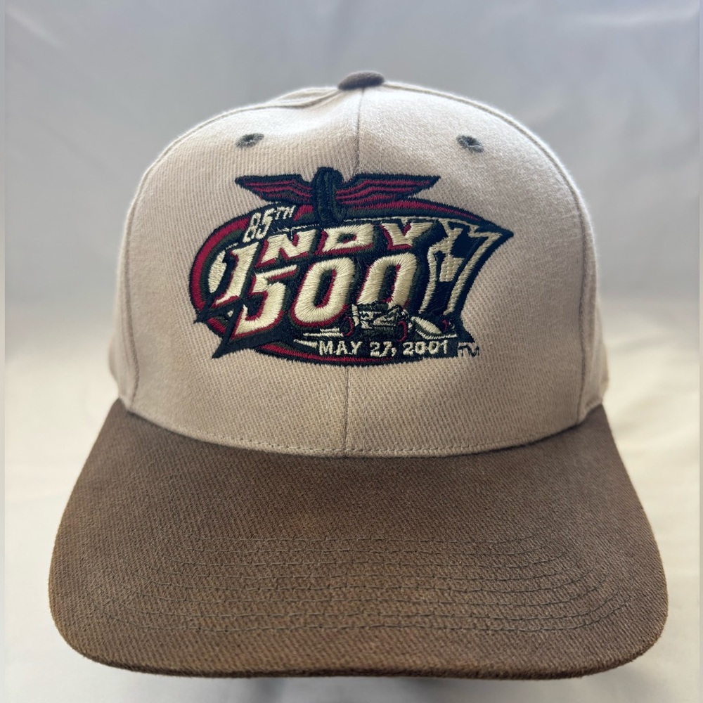 Indy 500 85th Anniversary 2001 Strap Back Hat 2 Tone Baseball Cap